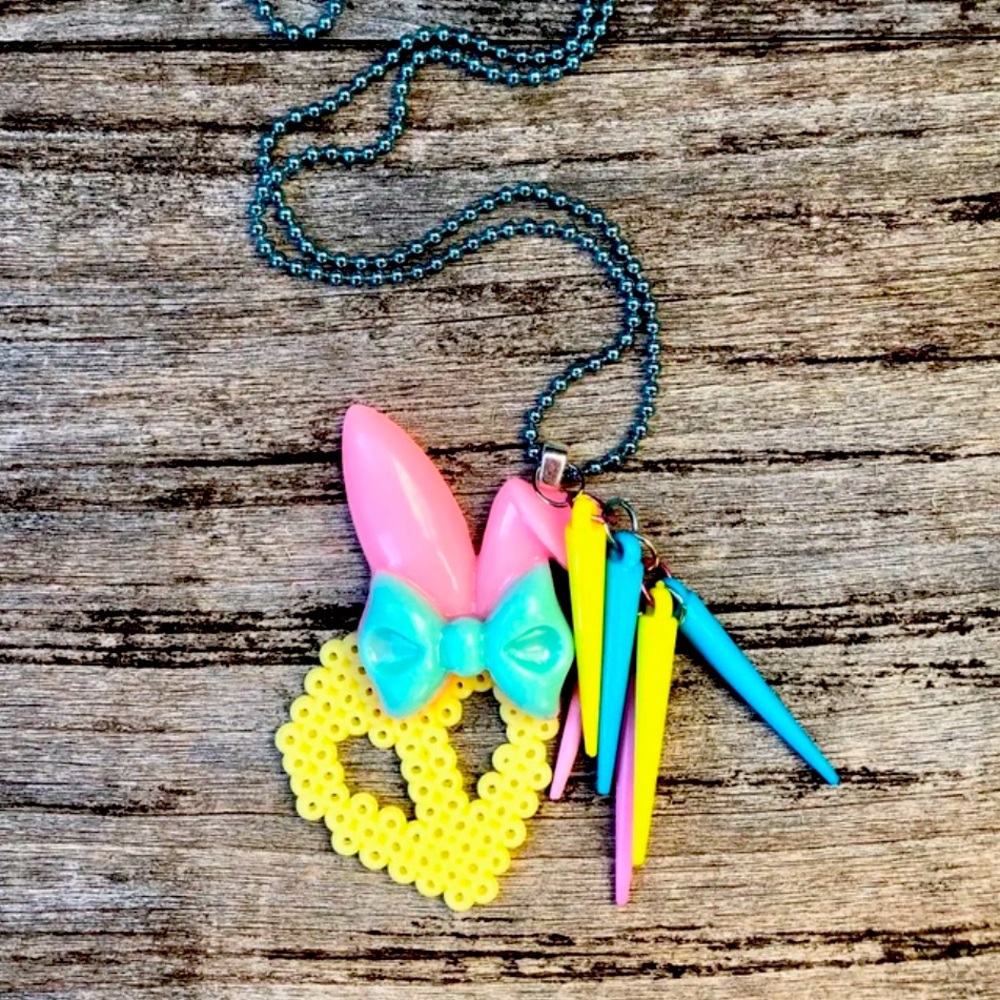 Kandi Easter Festival Bunny Kawaii Necklace